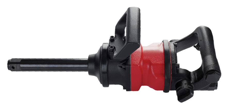 K&amp;E 1" Heavy-Duty Air Impact Wrench - 8" Extended Anvil - 1,650 ft-lb